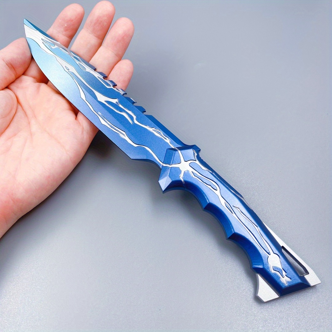 Cosplay Prop Dagger - 11in/28cm Blackwave Blade Katana Valorant Cosplay