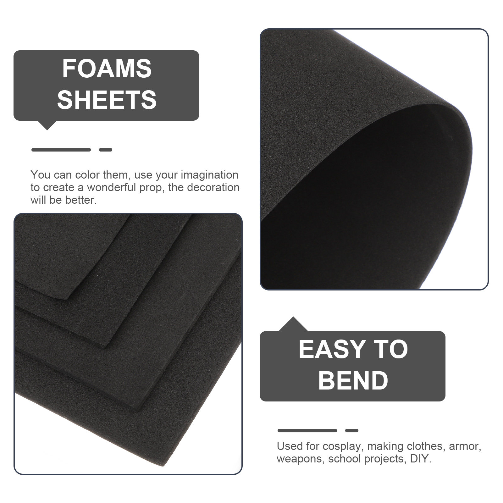 4Pcs Eva Foam Board Sheets DIY - Cosplay Prop Foam Board review and price